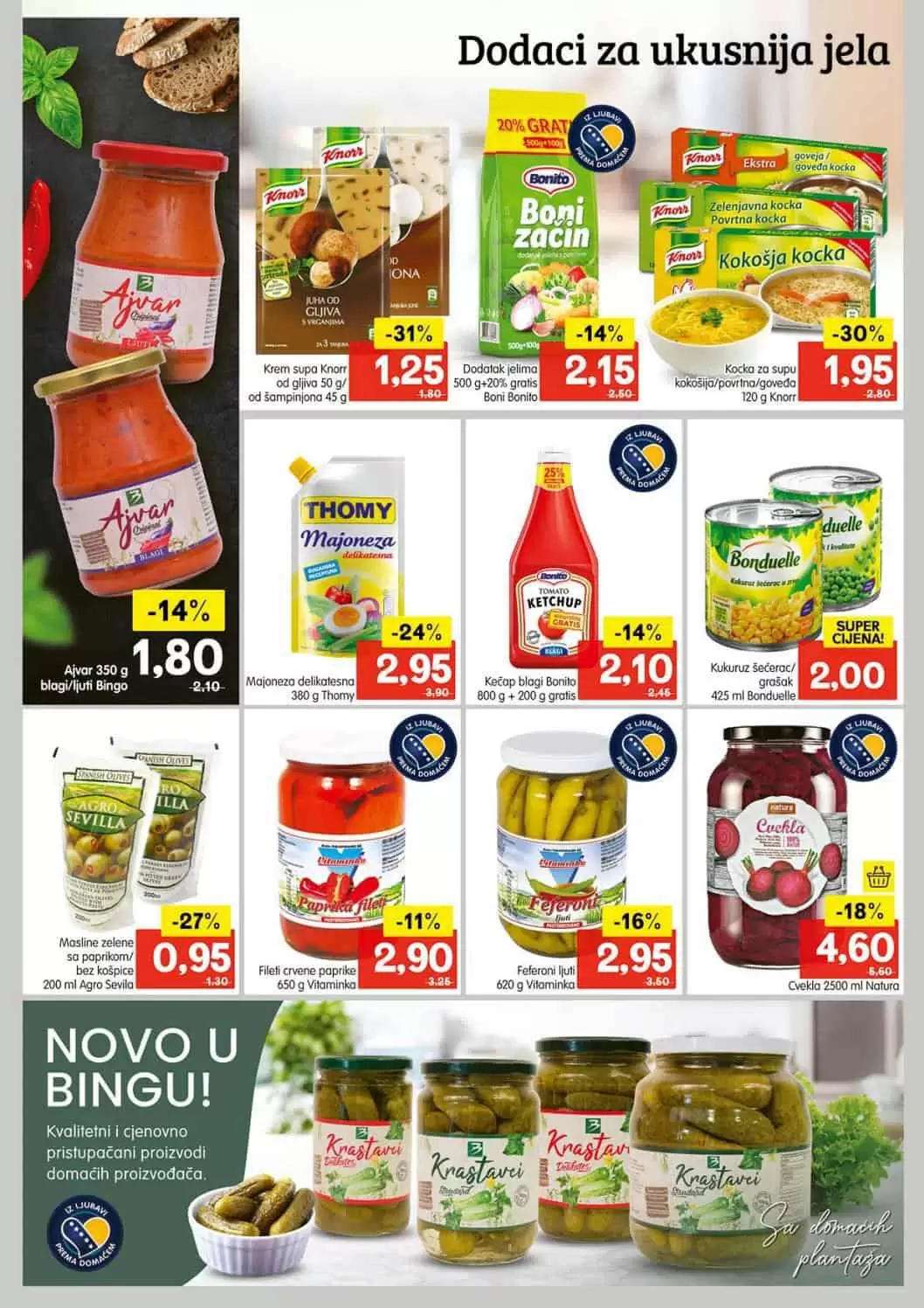 Bingo super akcija. bingo kljad dobrih cijena. snizeno. akcija. popust.