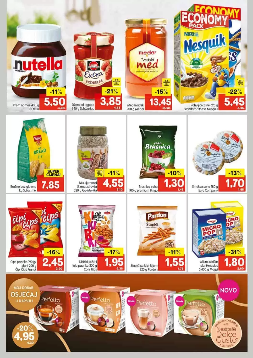 nutella, nutella akcija, nutella snizenje, nutella veliko pakovanje cijena, nutella eurokrem