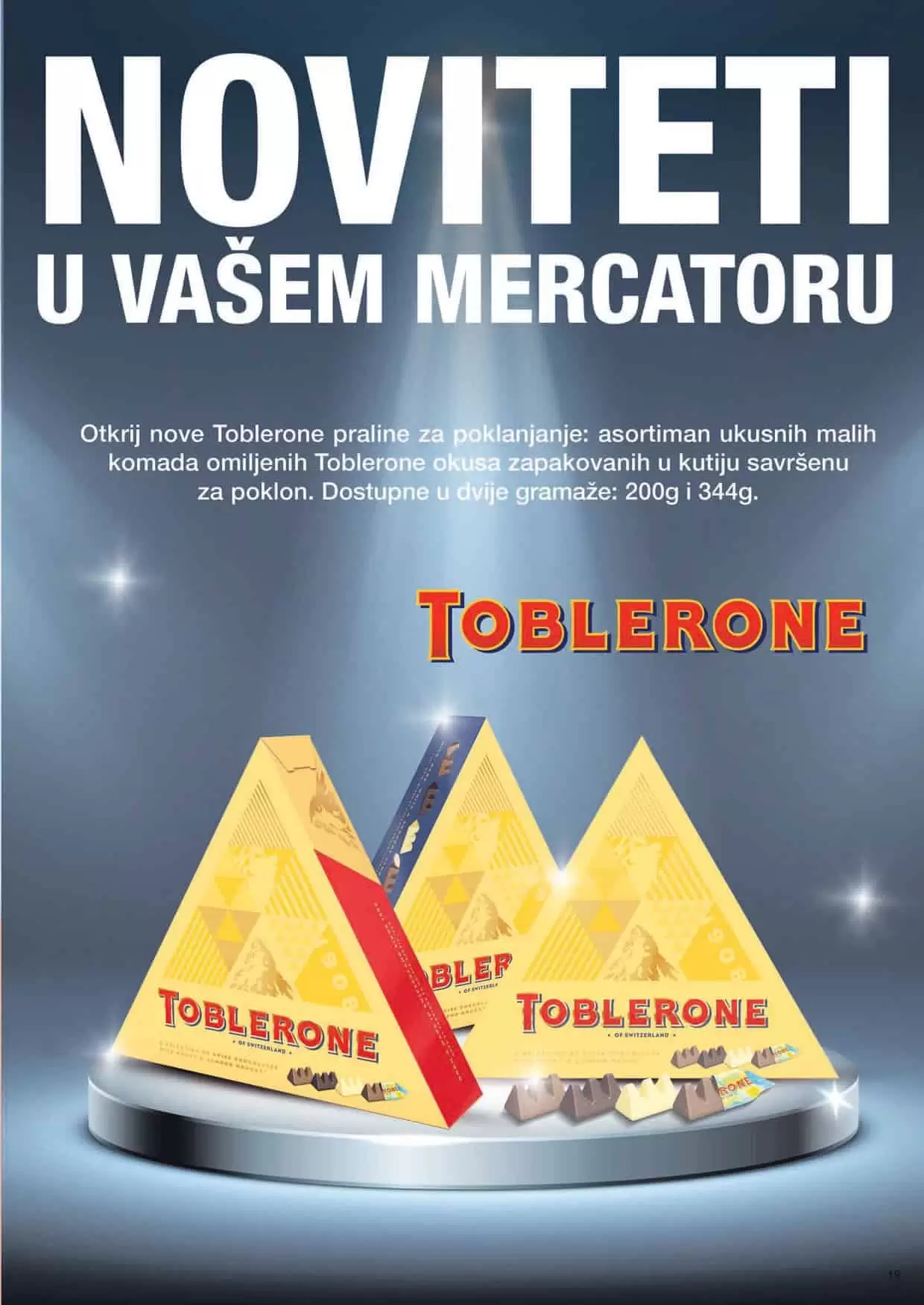 toblerone, Mercator, Mercator snizenje, Mercator akcija, Mercator popust, Mercator katalog, Mercator letak, Mercator akcijski katalog, Mercator kataloska akcija, Mercator lozionicka, Mercator akcije i katalozi, katalozi u bih, akcije u bih