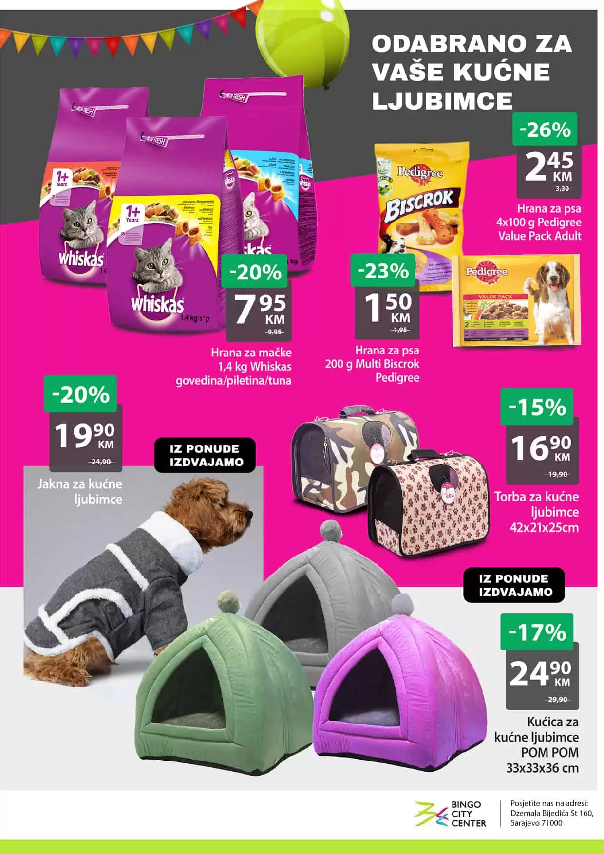 asortiman za kucne ljubimce, odjeca za pse, bingo, bingo akcija, bingo popust, bingo katalog, bingo vikend akcija, bingo snizenje, katalozi i akcije, akcije bih, katalozi bih 