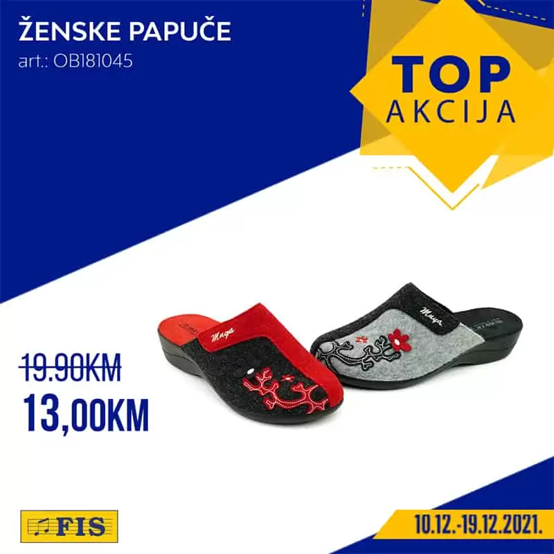 zenske papuce, zenske papuce cijena, zenske papuce akcija,  zenske papuce sa deda mrazom, zenske papuce fis