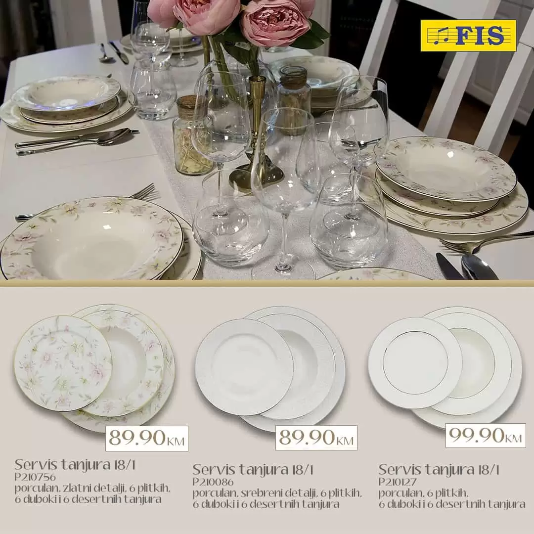 servis za rucavanje, plitki tanjhiri cijena, duboki tanjiri cijena, tanjiri na akcijim, case, kristalne case, gdje kupiti escajg, cijena escajga
