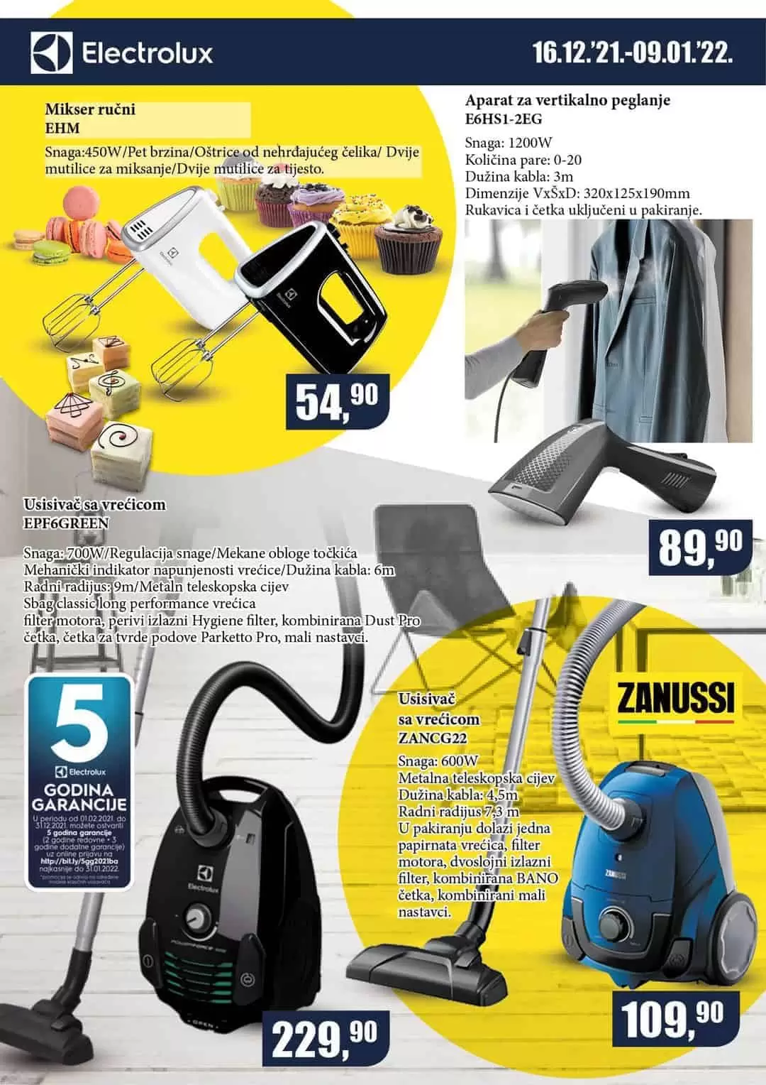 Elektrolux aparati. Pegla, usisivac , kuhalo za vopduc