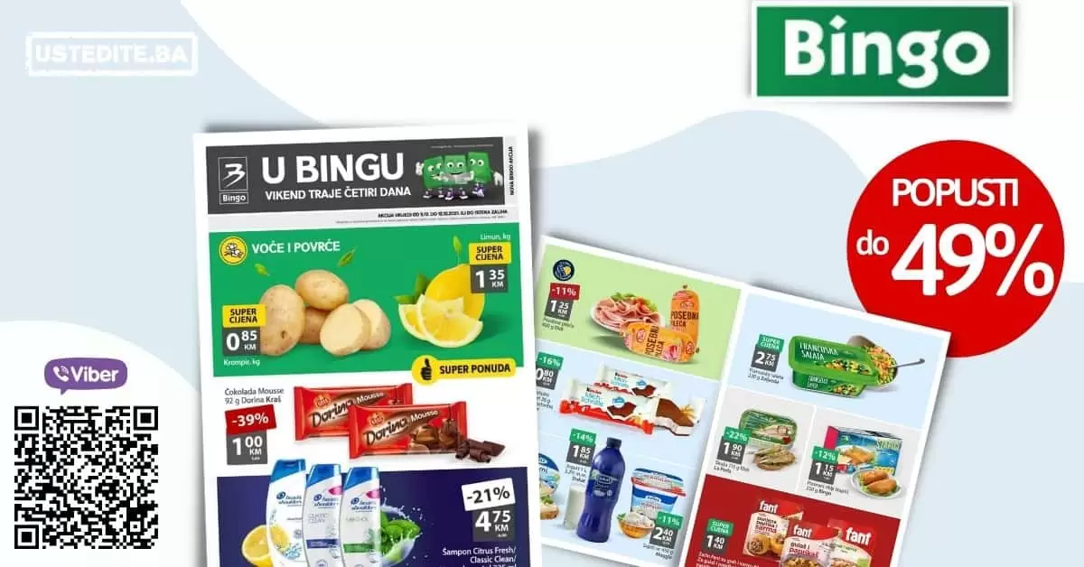 Bingo, Bingo katalog, Bingo akcija, Bingo snizenje, Bingo akcije i katalozi, Bingo vikend akcija, Bingo akcijski katalog, Bingo kataloska akcija, Bingo tuzla, Bingo sarajevo, Bingo zenica, Bingo mostar, Bingo Kralj dobrih cijena, Bingo city centar tuzla, bingo rodjendan
