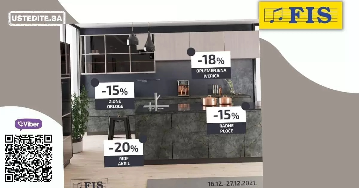 Akcija oplemnjene iverice -18 % Kronospan, Kastamonu, Yildiz Entegre Akcija MDF akril –20 % Evogllos Akcija radne ploče -15% Isowood Akcija zidne obloge -15% Isowood