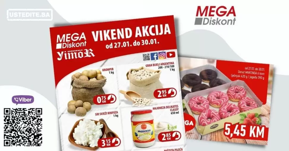 mega diskont super akcija. mega doskont snizenje. yimor super cijene. akcija. popusti. katalozi. kinder cokolada. kinder jaje/
