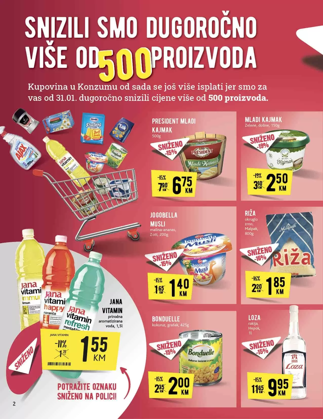Konzum kataloška akcija 31.01-13.02.2022. godine