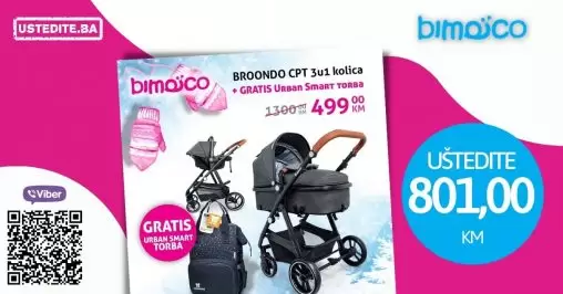 bimaco, bimaco usteda, bimaco snizenje, bimaco cijena, bimaco kolica, kolica 3u1