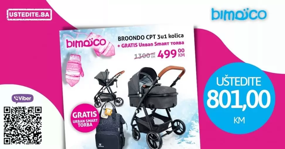 bimaco, bimaco usteda, bimaco snizenje, bimaco cijena, bimaco kolica, kolica 3u1