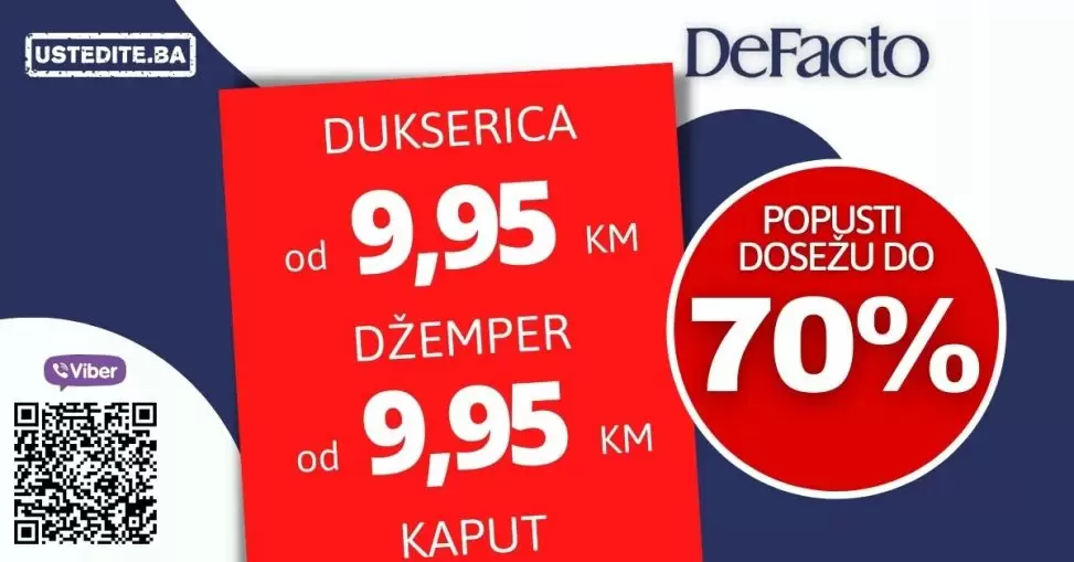 DeFacto, DeFacto snizenje, DeFacto akcija, DeFacto odjeca, DeFacto bbi, DeFacto sarajevo, DeFacto ppusti, DeFacto katalg,