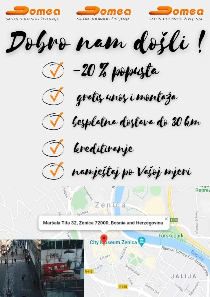 salon namjestaja zenica, plocasti namjestaj zenica, ugaone secije zenica, kuhinje zenica, namjestaj domea zenica, domea namjestraj, domea namjestaj cijena, domea namjestaj akcija, domea namjestaj popusti, domea namjestaj katalog, domea ugao, domea bracni krevet, domea fotelja,