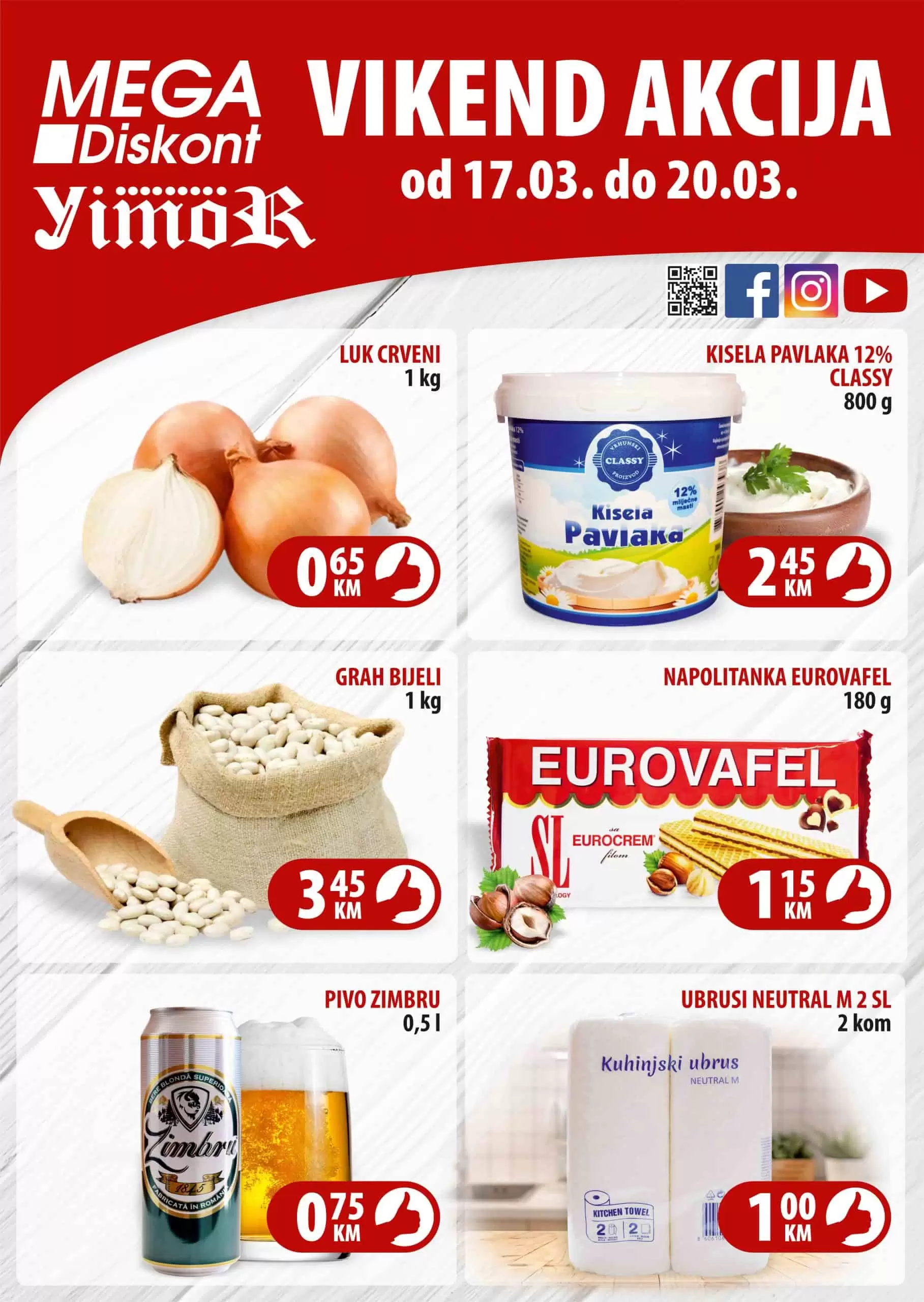 Mega diskont vikend akcija donosi nam 6 proizvoda po super cijenama. Uživajte i uštedite!