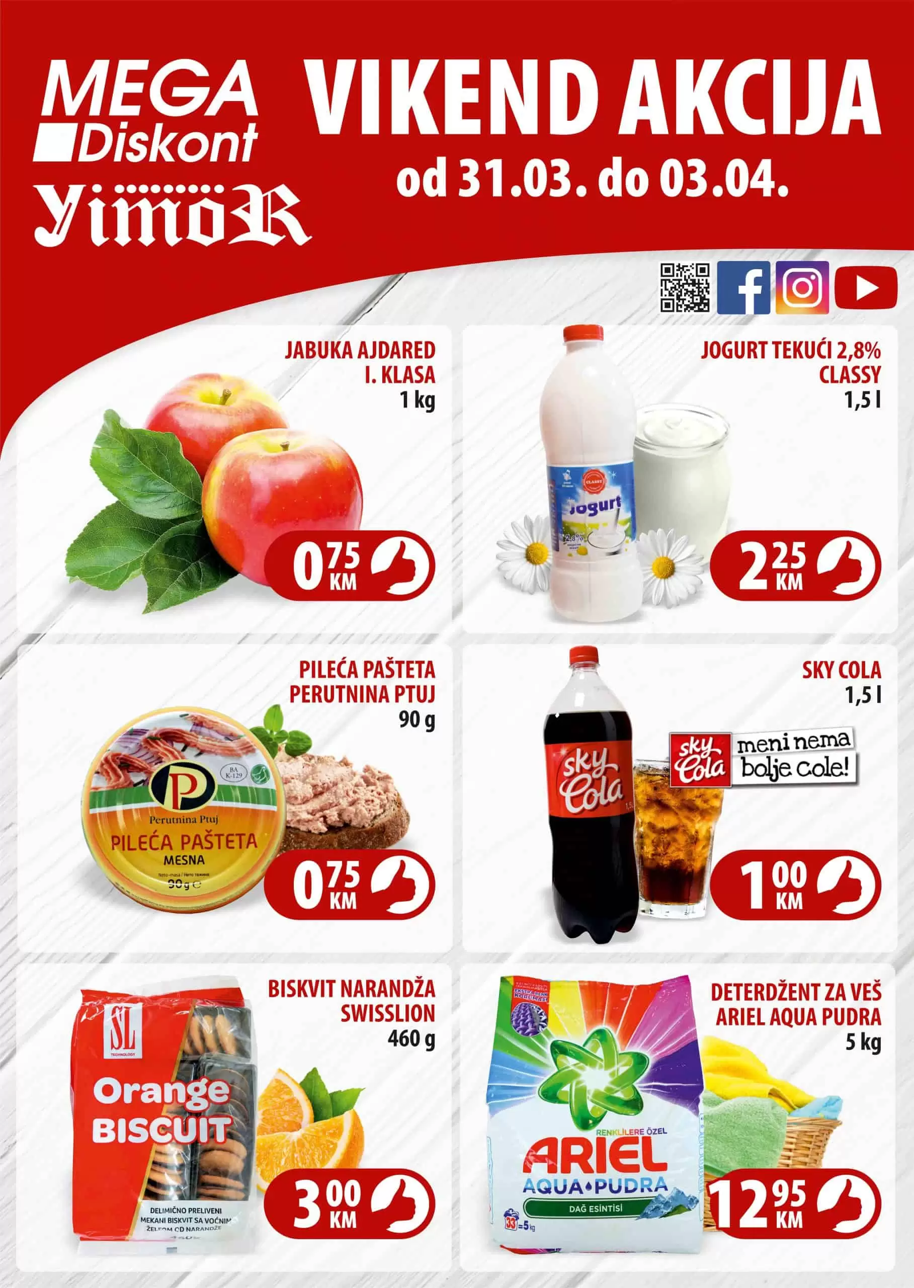 Mega Diskont vikend akcija donosi nam TOP 6 proizvoda po super Koji je Vaš TOP Artikal u MEGA Diskontu?cijenam!