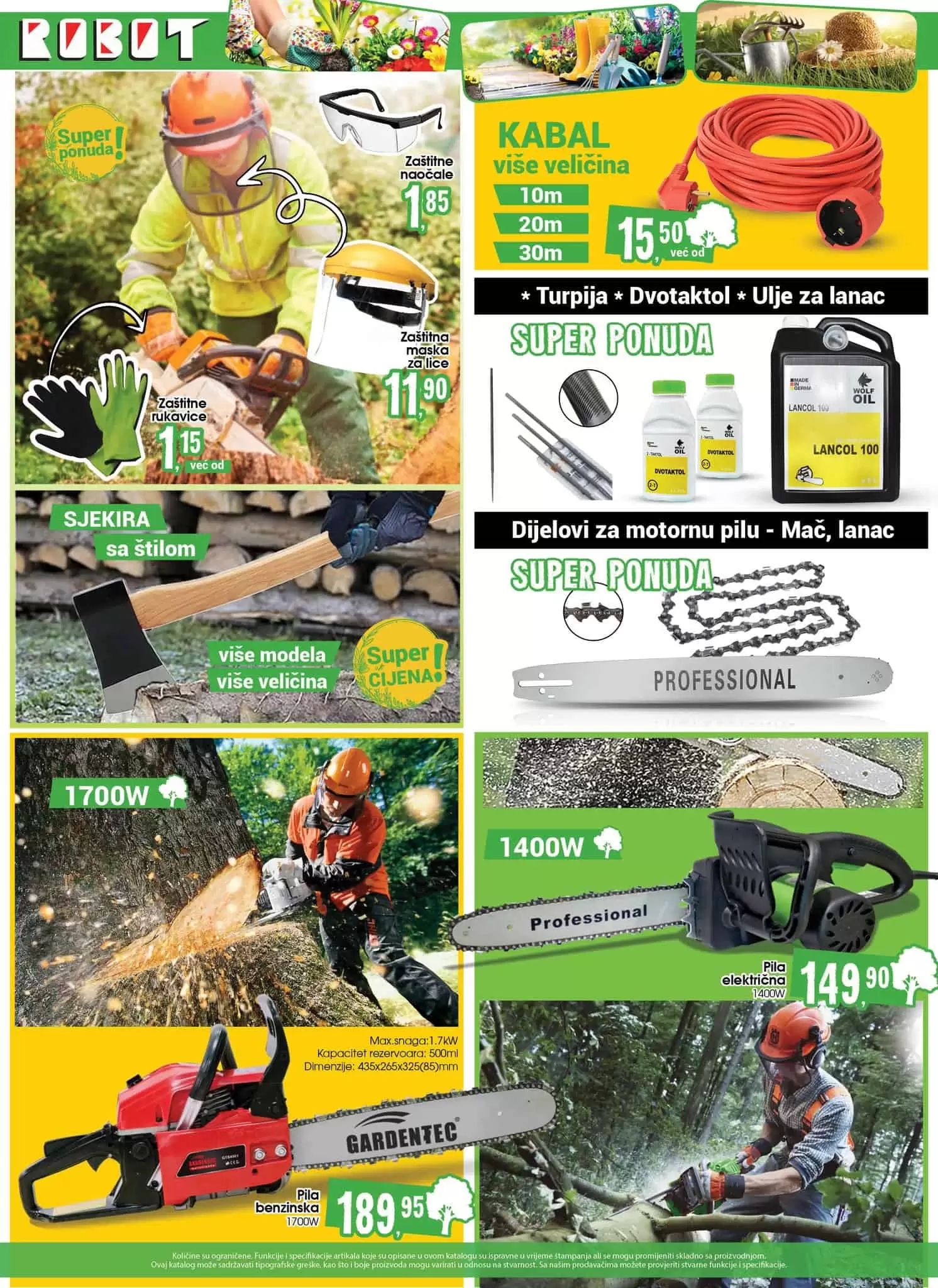 Benzinske i električne pile kupite po super cijeni u Robot-u!