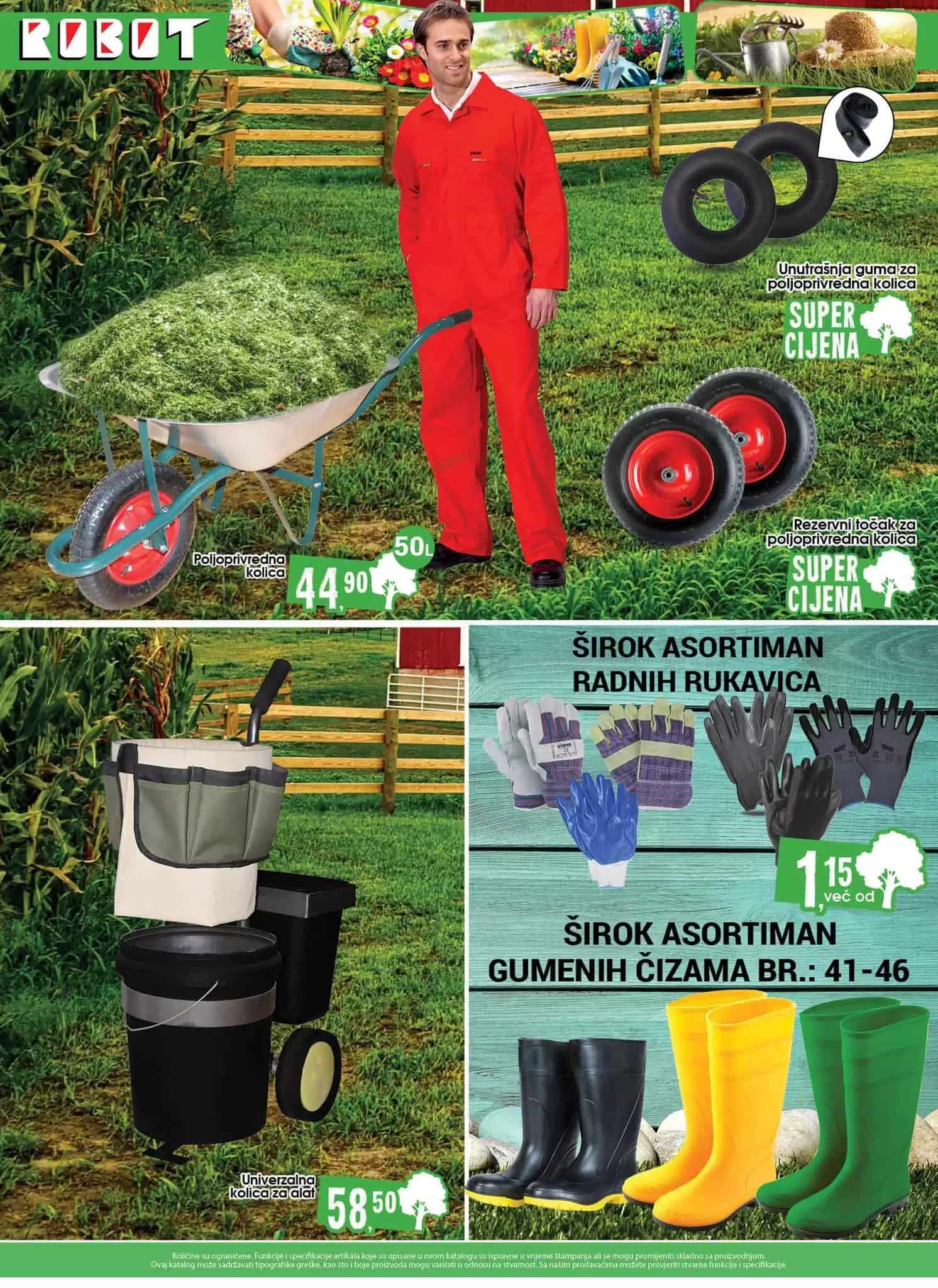 Poljoprivredna kolica već od 44,90 KM! rezervni dijelovi za poljiprivredna kolica, točak i guma možete pronaći u Robot-u! 