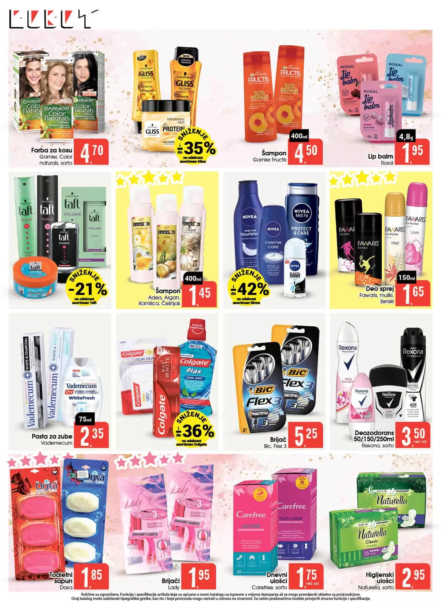 proizvodi za njegu tijela i lica su sniženi u Robotu.