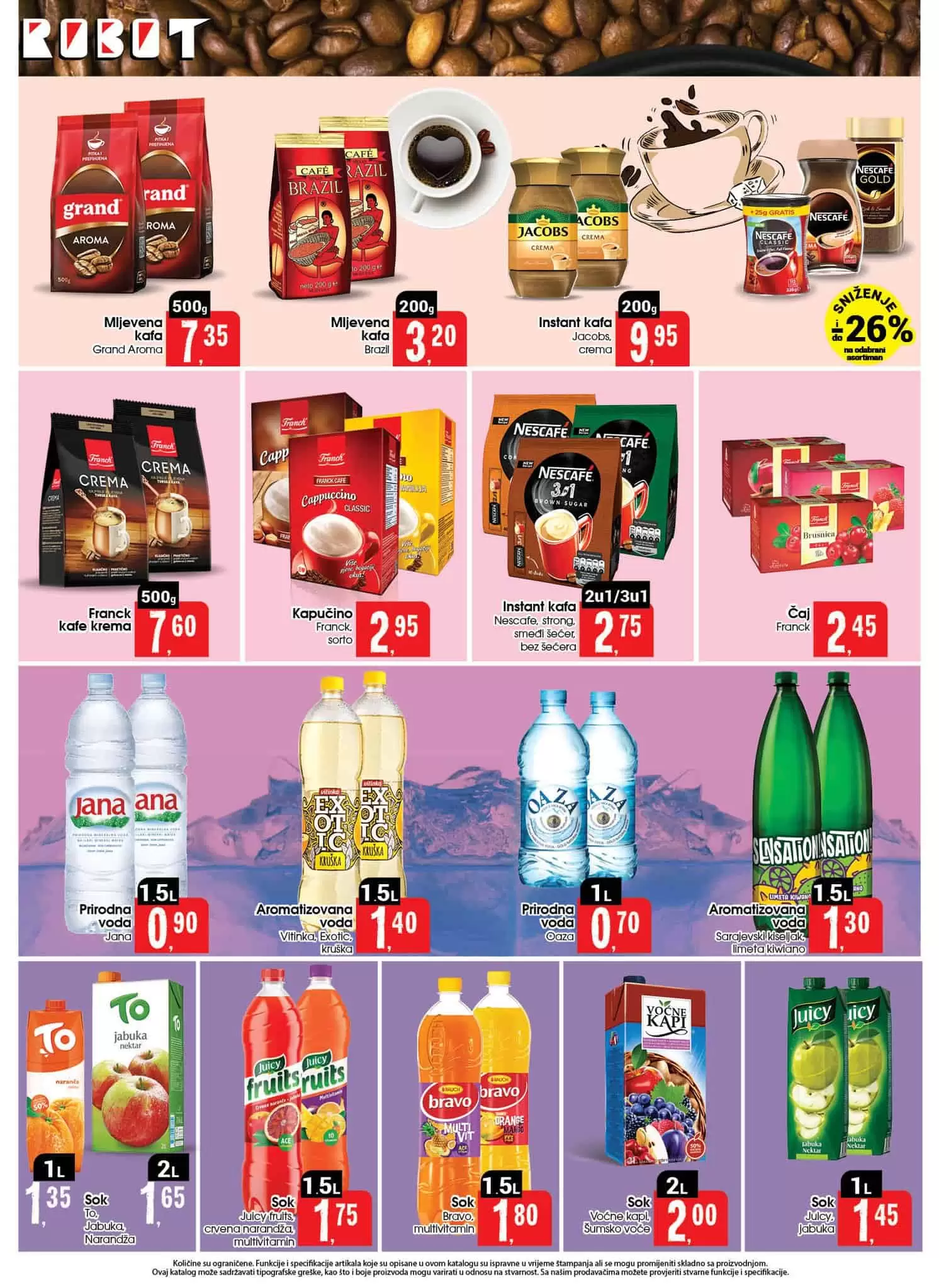 Robot-ova kataloška akcija donosi sniženje na kafi i kofenskim proizvodima.