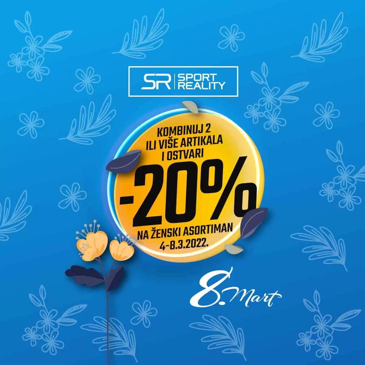 Kombinuj 2 artikla i ostvari 20% popusta u svim Sport Reality radnjama. Ova super ponuda vrijedi samo 4 dana, stoga požurite! 