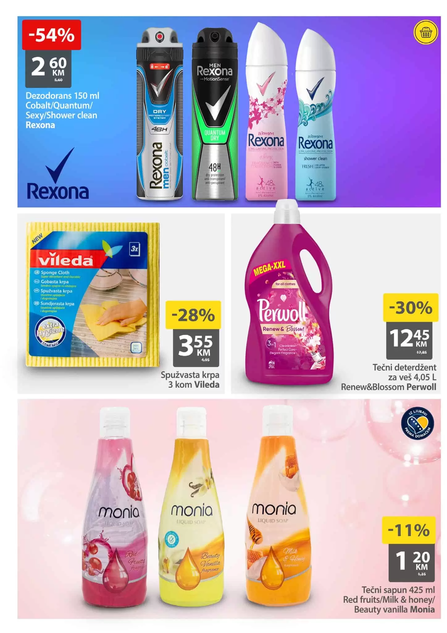 Bingo vikend akcija traje 4 dana. Iskoristite popuste do 54% na oodabrani asortman. Super cjene voće, povrća i svježeg mesa dodatno će vas obradovati. sniženje Pervol deterdženta!