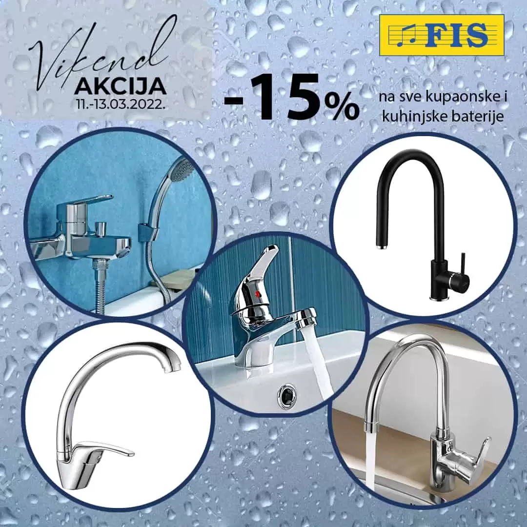 U FIS-u NA SVE KUPAONSKE I KUHINJSKE BATERIJE -15% 
