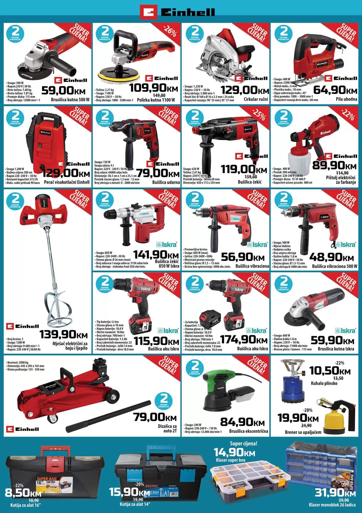 Bingo Katalog alata donosi sniženje. do 37% na odabrani asortiman autokozmetike i alata. Sniženi brendovi su Fixtec i Einhell. 