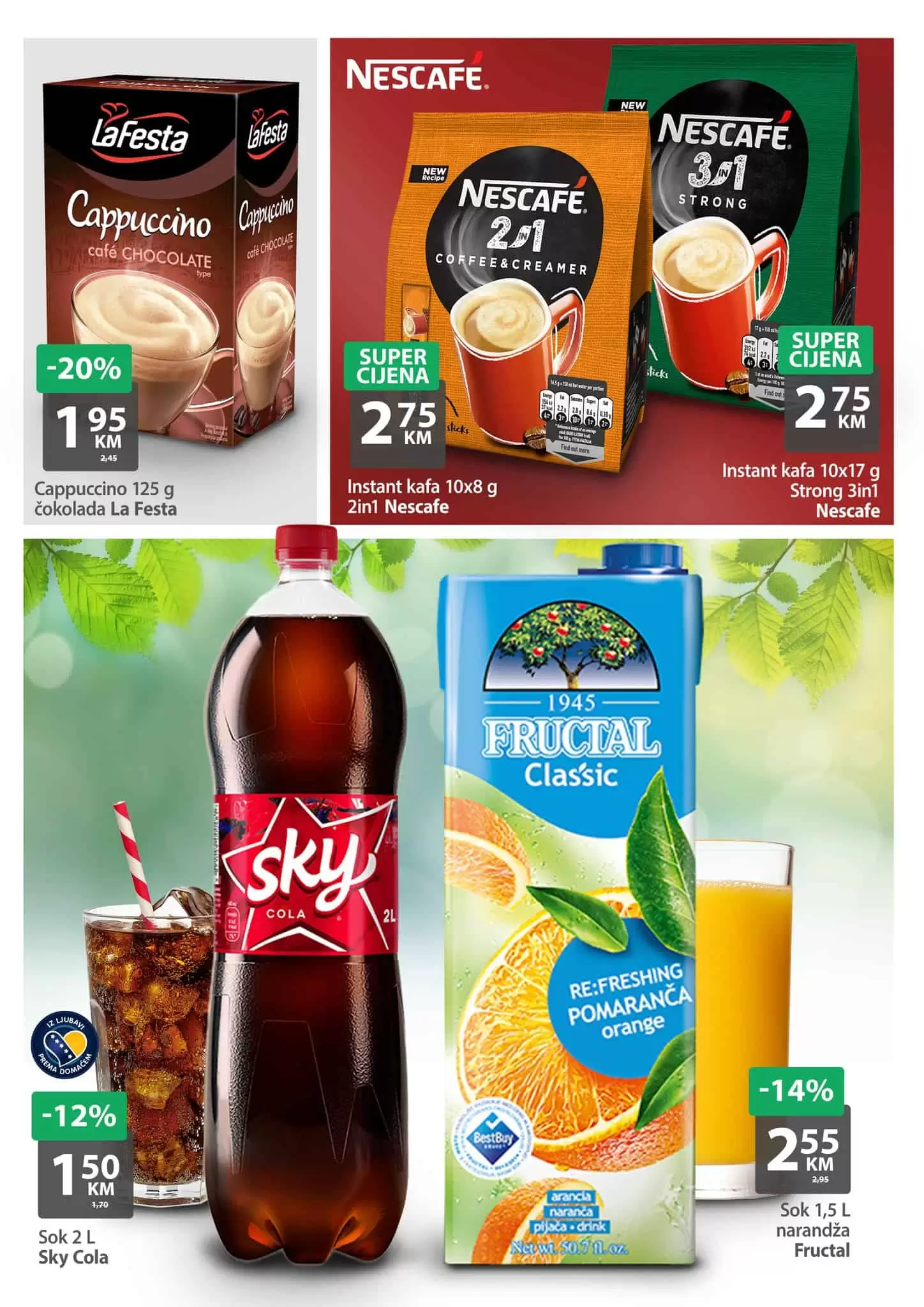 Bingo vikend akcija donosi nam sniženje do 51%! Na popustu ćete pronaći voće i povrće, svježe meso i mesne preradjevine, mliječne proizvode, Argeta pašteta-u, Bronhi bombone. Snižen je i deterdžent za veš Persil lenor omekšvač. Po super pronaći ćete i kantu za smeće po super cijeni d 6,90 KM!