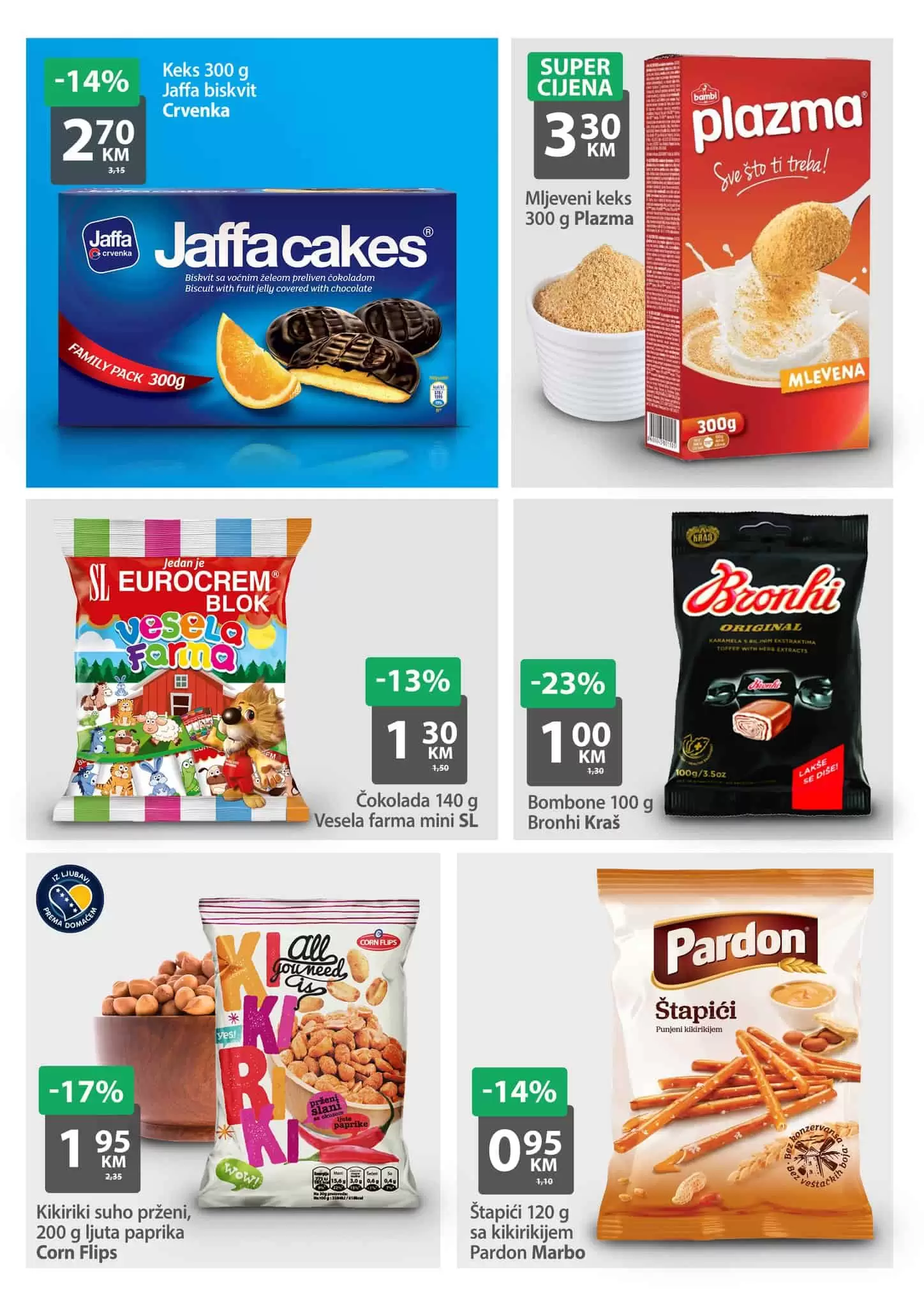 Bingo vikend akcija donosi nam sniženje do 51%! Na popustu ćete pronaći voće i povrće, svježe meso i mesne preradjevine, mliječne proizvode, Argeta pašteta-u, Bronhi bombone. Snižen je i deterdžent za veš Persil lenor omekšvač. Po super pronaći ćete i kantu za smeće po super cijeni d 6,90 KM!