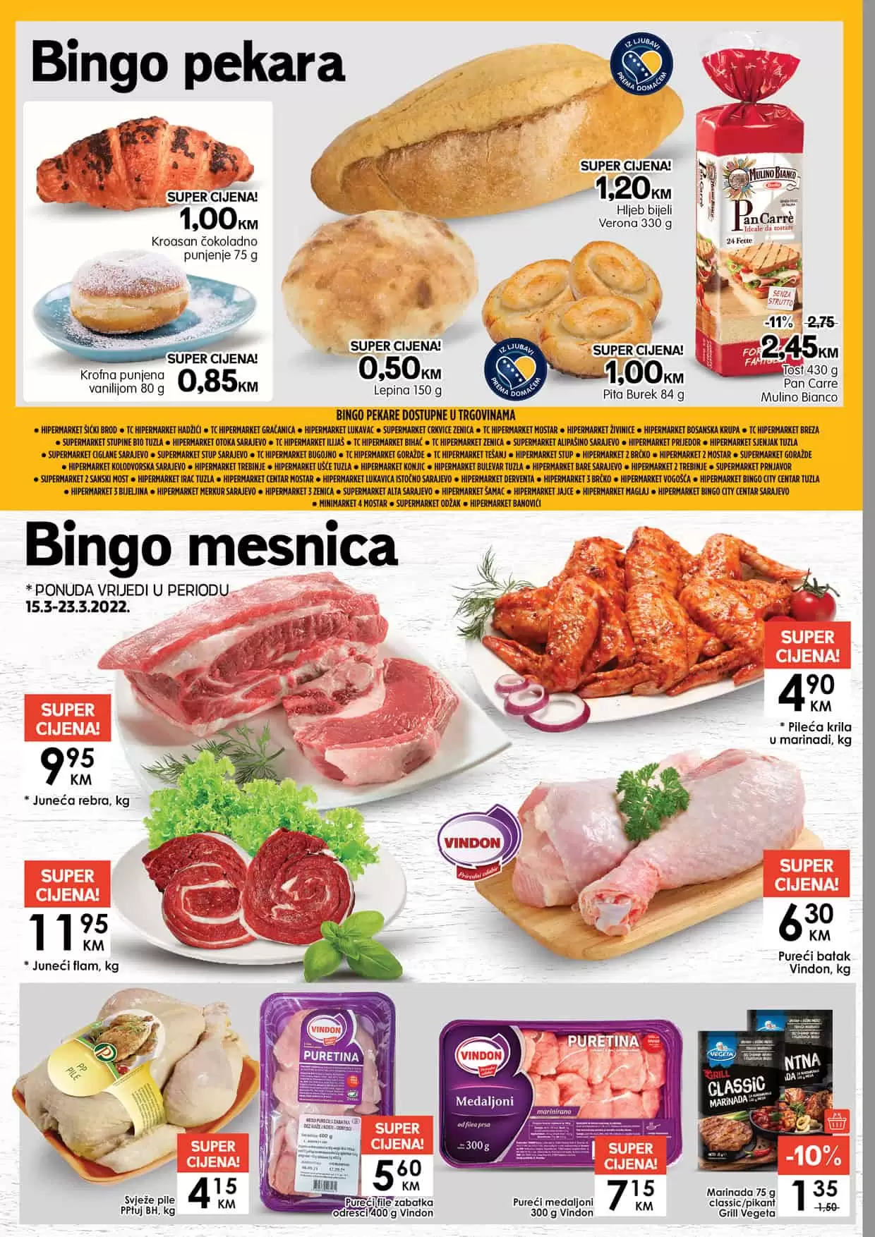 Nova Bingo akcija/Bingo katalog donosi nam sjajne popuste i do 60%! U novom Bingo katalogu pronaći ćete prehrambene proizvode, proizvode za njegu i higijenu, proizvode za čišćenje kuće po akcijskim/sniženim cijenama. Očekuje vas veliki izbor tekstila po super cijenama.