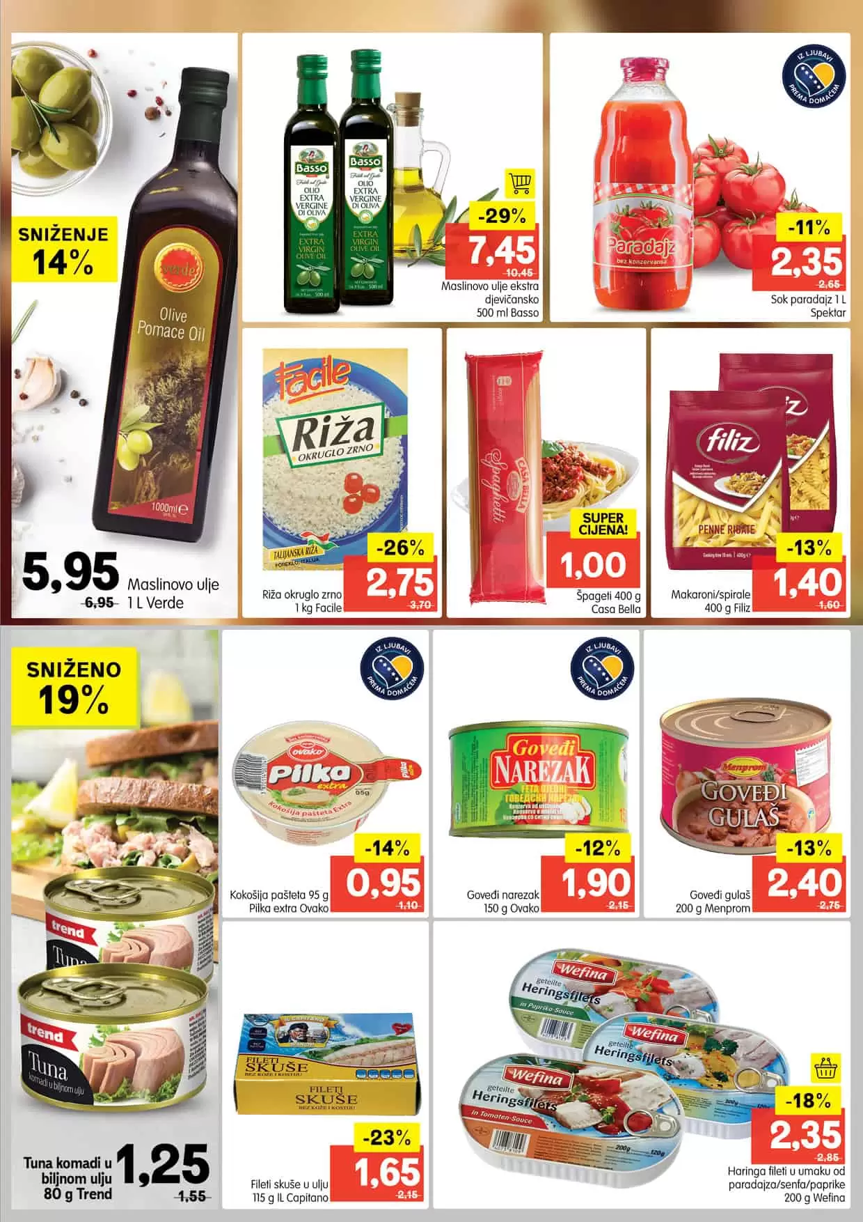 Nova Bingo akcija/Bingo katalog donosi nam sjajne popuste i do 60%! U novom Bingo katalogu pronaći ćete prehrambene proizvode, proizvode za njegu i higijenu, proizvode za čišćenje kuće po akcijskim/sniženim cijenama. Očekuje vas veliki izbor tekstila po super cijenama.