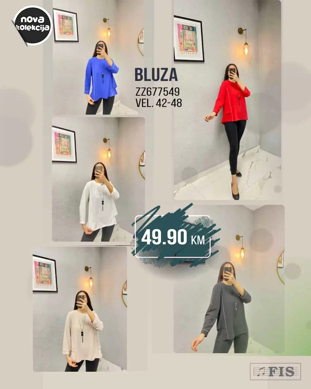 Fis nova kolekcija odjeće donosi nam super ponudu ženskih hlača, ženskih bluza i ženskih haljna. Lagane proljetne cvijetne haljinice uklopit će se u sve outfit-e!
