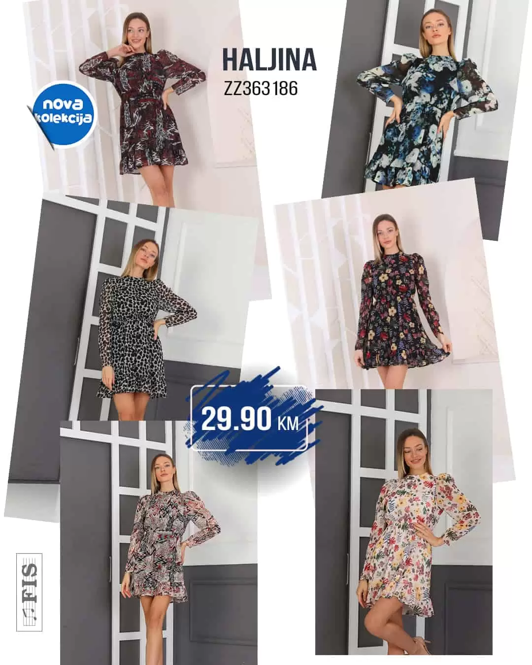 Fis nova kolekcija odjeće donosi nam super ponudu ženskih hlača, ženskih bluza i ženskih haljna. Lagane proljetne cvijetne haljinice uklopit će se u sve outfit-e!