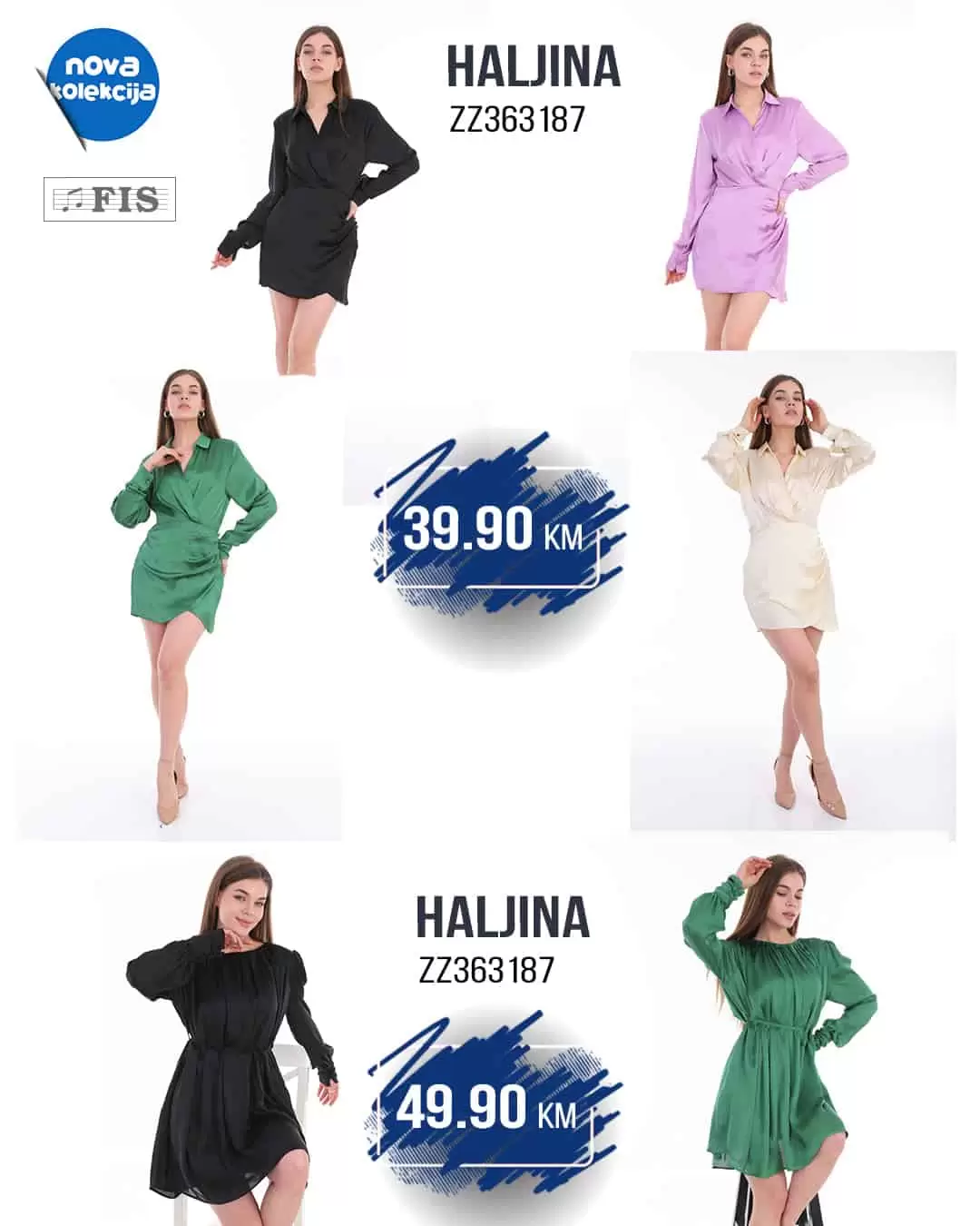 Fis nova kolekcija odjeće donosi nam super ponudu ženskih hlača, ženskih bluza i ženskih haljna. Lagane proljetne cvijetne haljinice uklopit će se u sve outfit-e!