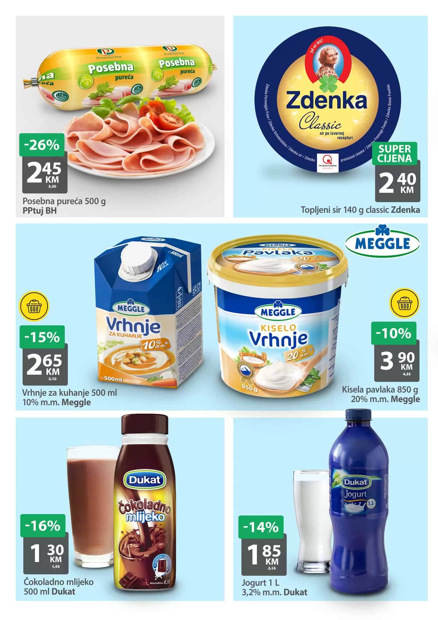 Bingo vikend akcija donosi nam sniženje do 51%! Na popustu ćete pronaći voće i povrće, svježe meso i mesne preradjevine, mliječne proizvode, Argeta pašteta-u, Bronhi bombone. Snižen je i deterdžent za veš Persil lenor omekšvač. Po super pronaći ćete i kantu za smeće po super cijeni d 6,90 KM!