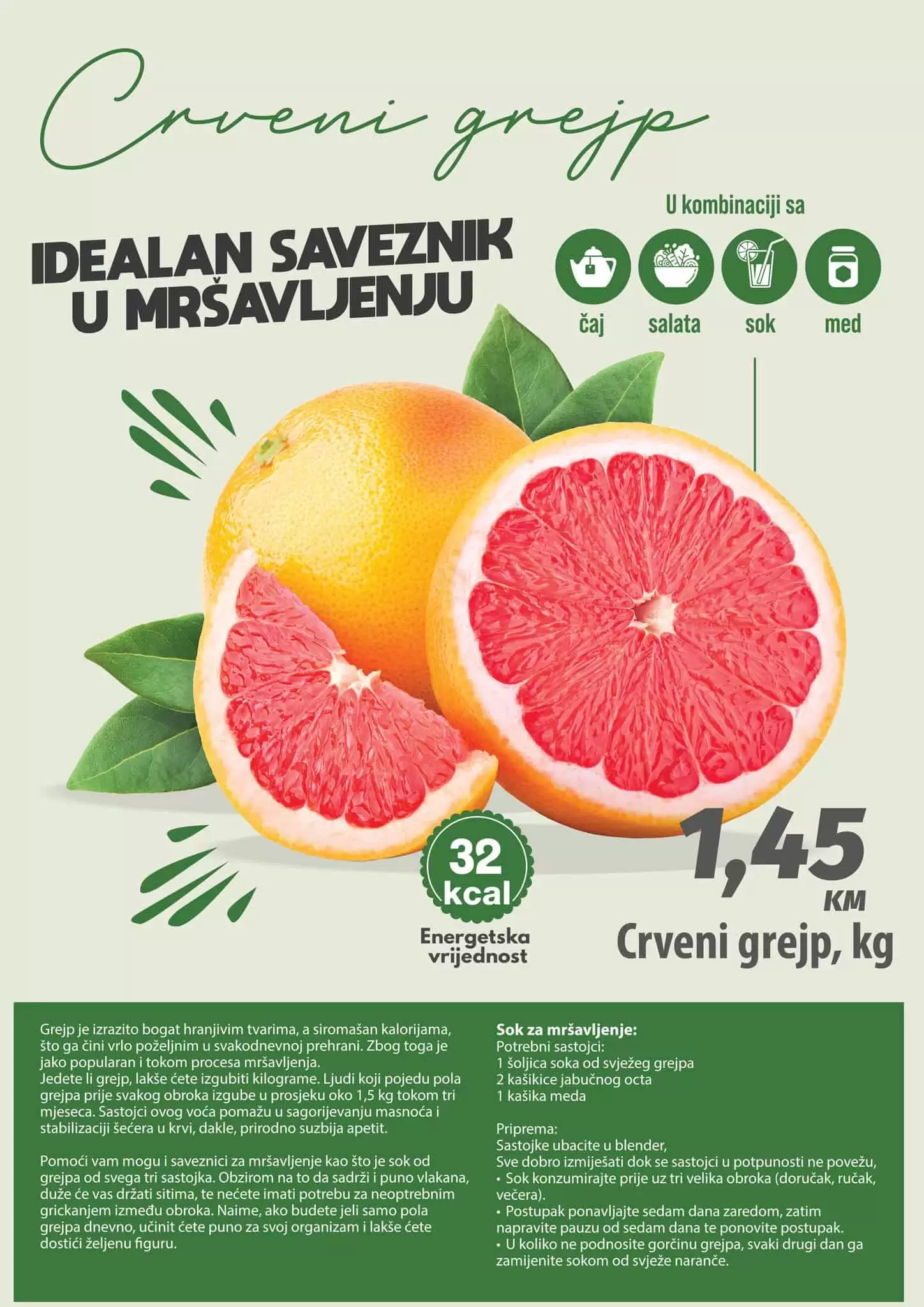 Početak proljeća je idealan period da razmislite o sebi i svom zdravlju! Sve za zdravu i pravilnu ishranu, ali i za vježbanje i sportske aktivnosti u vašem domu ili prirodi pronađite u akcijskoj ponudi koja traje u periodu od 24. marta do 7. aprila. Bingo katalog ' DANI ZDRAVLJA' 24.03-07.04.2022. godine