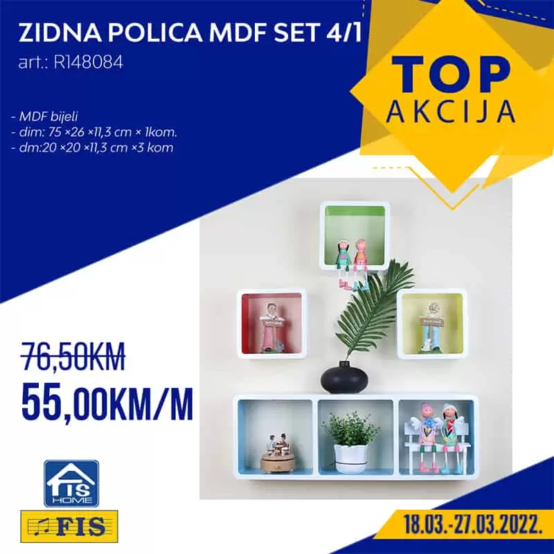 Fis katalog namješaja! Zidne police samo 55 KM!