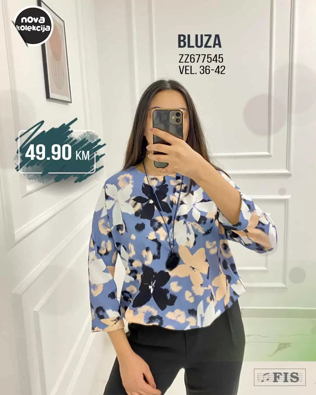 Fis nova kolekcija odjeće donosi nam super ponudu ženskih hlača, ženskih bluza i ženskih haljna. Lagane proljetne cvijetne haljinice uklopit će se u sve outfit-e!