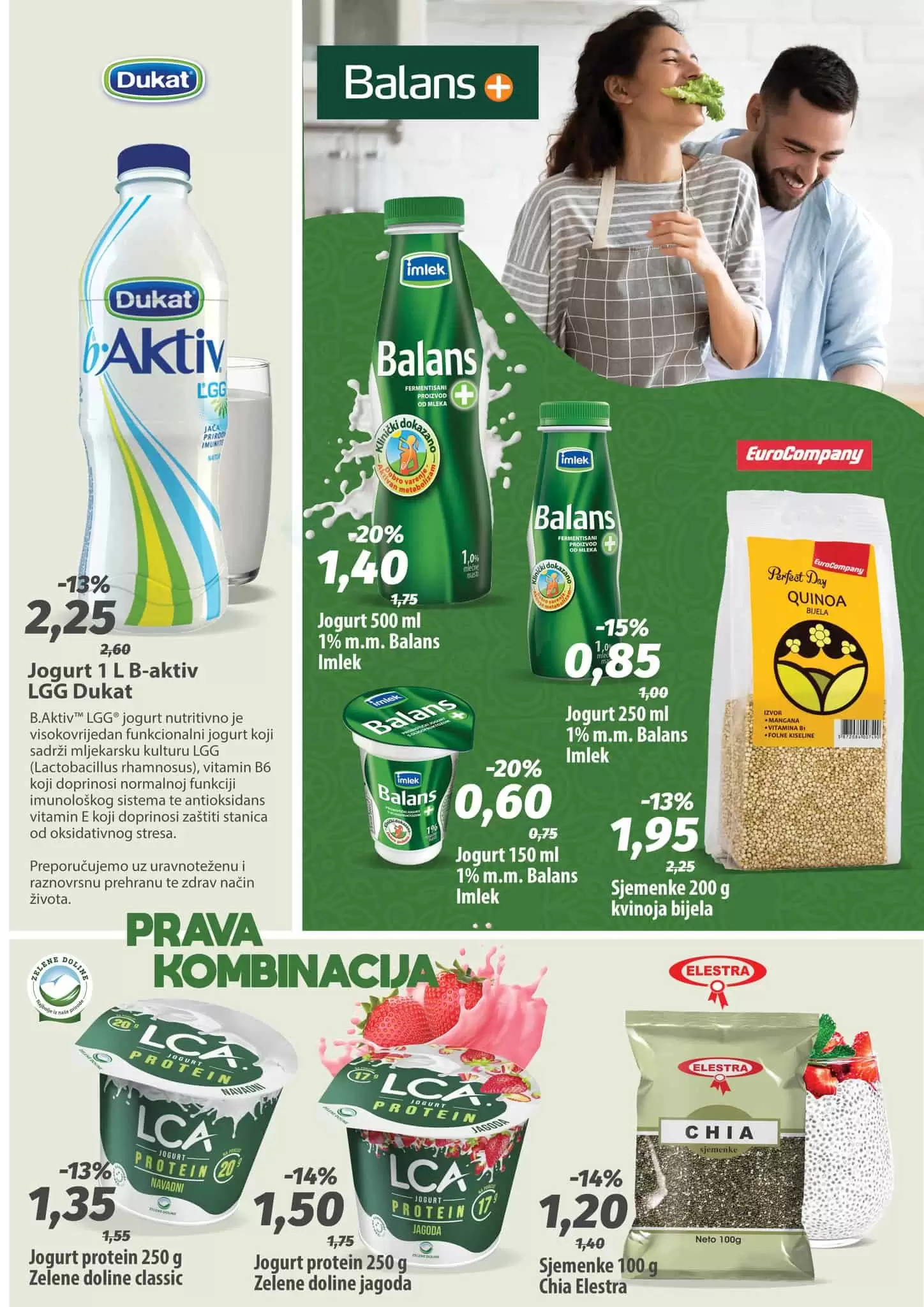 Početak proljeća je idealan period da razmislite o sebi i svom zdravlju! Sve za zdravu i pravilnu ishranu, ali i za vježbanje i sportske aktivnosti u vašem domu ili prirodi pronađite u akcijskoj ponudi koja traje u periodu od 24. marta do 7. aprila. Bingo katalog ' DANI ZDRAVLJA' 24.03-07.04.2022. godine