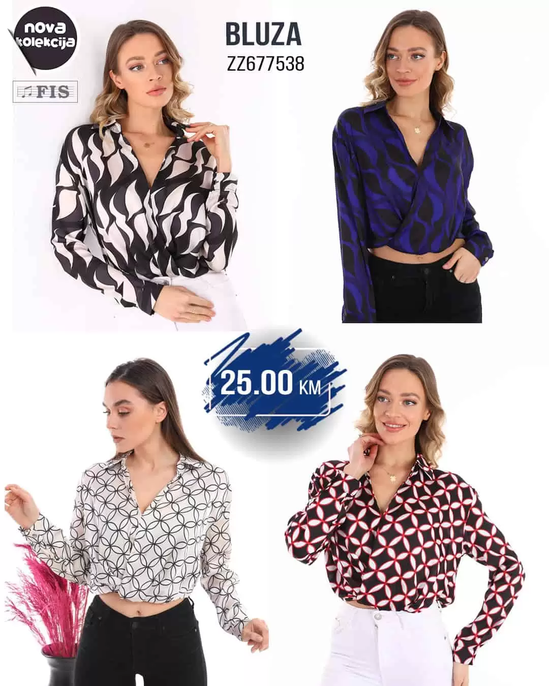 Fis nova kolekcija odjeće donosi nam super ponudu ženskih hlača, ženskih bluza i ženskih haljna. Lagane proljetne cvijetne haljinice uklopit će se u sve outfit-e!