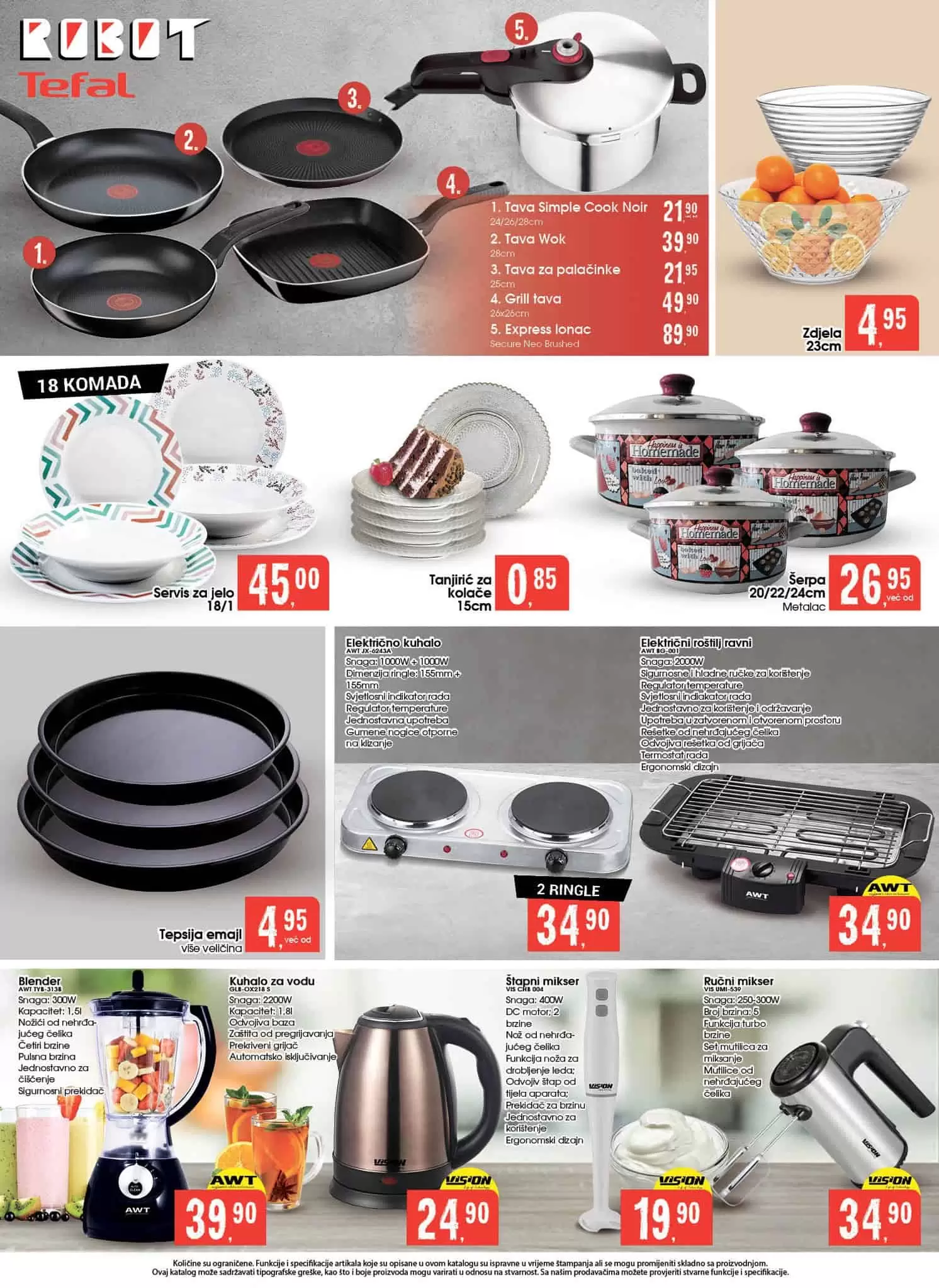 Robot katalog donosi nam super cijene na odjelima prehrane i hemiije. Veliki izbor sniženih proizvoda za ličnu higijenu i asortimana za bebe. U ovom katalogu prnaci cete i veliki izbor odjece za zene. Neizostavna ponuda malih kućanskih aparata čini Robot katalog jos boljim. 