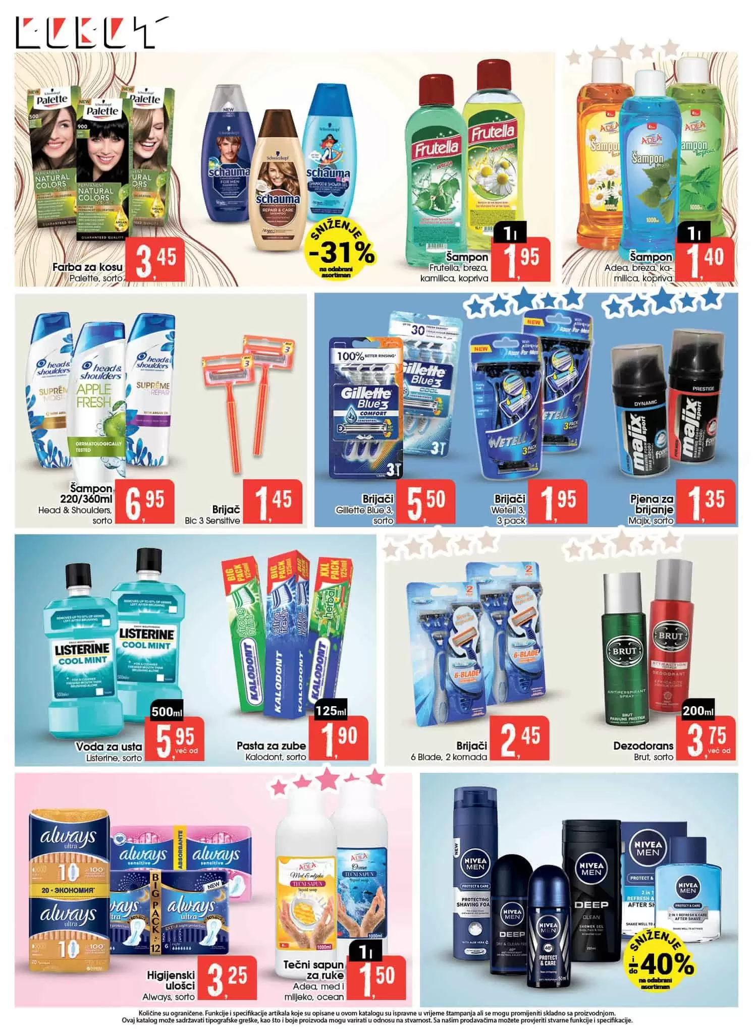 Robot katalog donosi nam super cijene na odjelima prehrane i hemiije. Veliki izbor sniženih proizvoda za ličnu higijenu i asortimana za bebe. U ovom katalogu prnaci cete i veliki izbor odjece za zene. Neizostavna ponuda malih kućanskih aparata čini Robot katalog jos boljim.