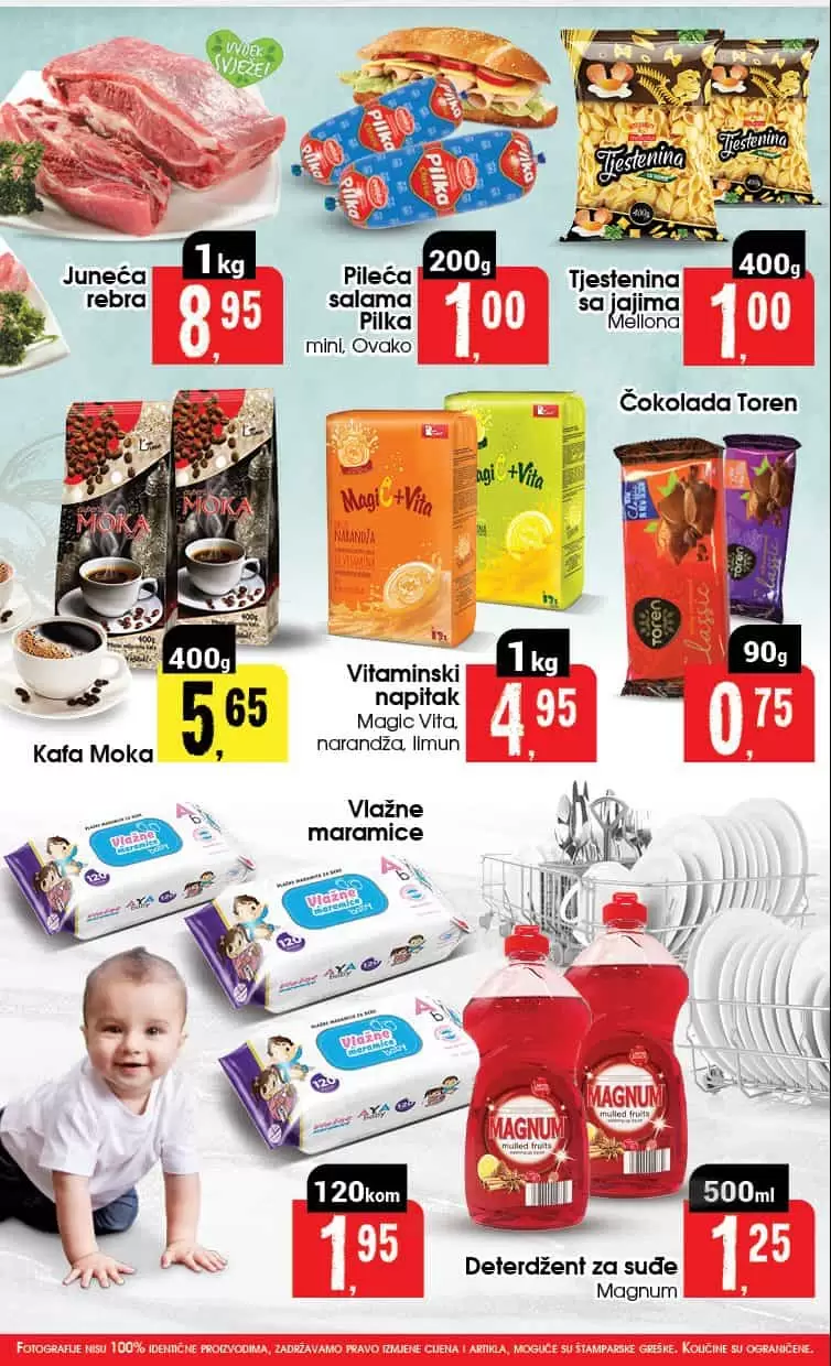 Robot akcija za početak sedmice donosi nam super niske cijene! Odaberite proizvode sa odjela prehrane i hemije i uštedite svoj novac! Robot katalog je uvijek pravi izbor!