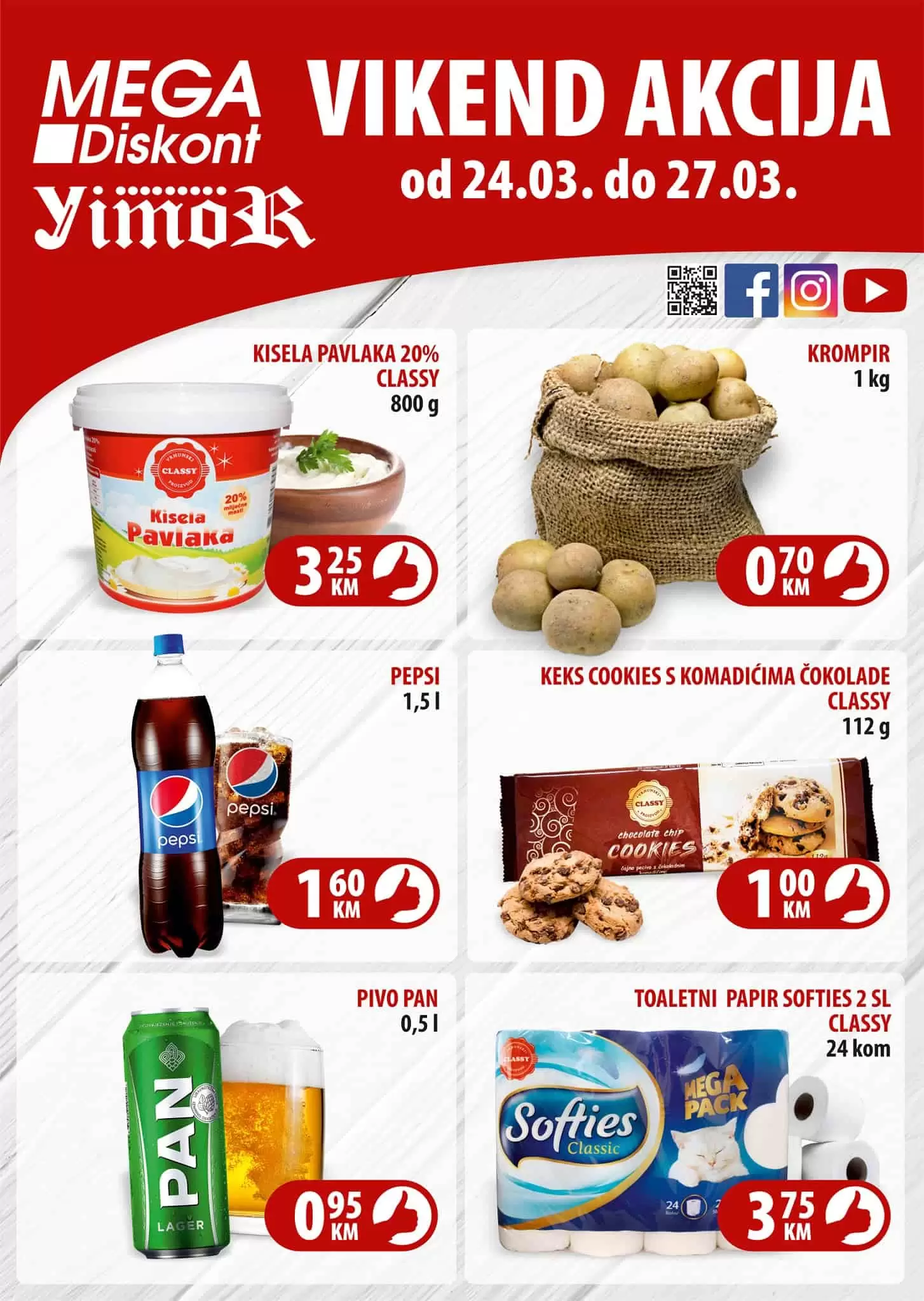 Mega Diskont donosi nam Mega dobre cijene! Tvojh omiljenih TOP 6 artikala po nevjerovatno niskim cijenama! 