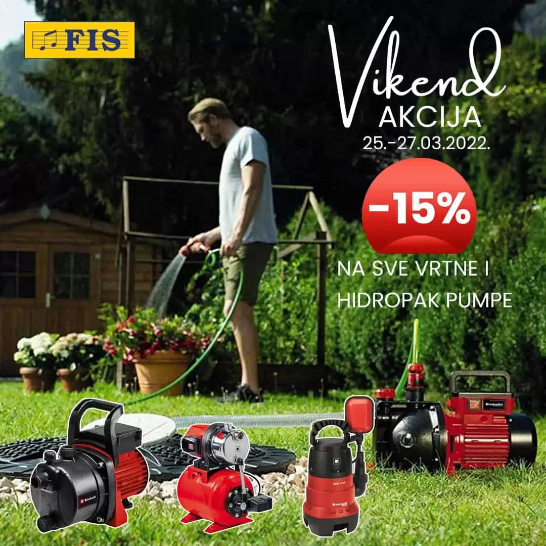 U FIS-u VRTNE I HIDROPAK PUMPE -15%