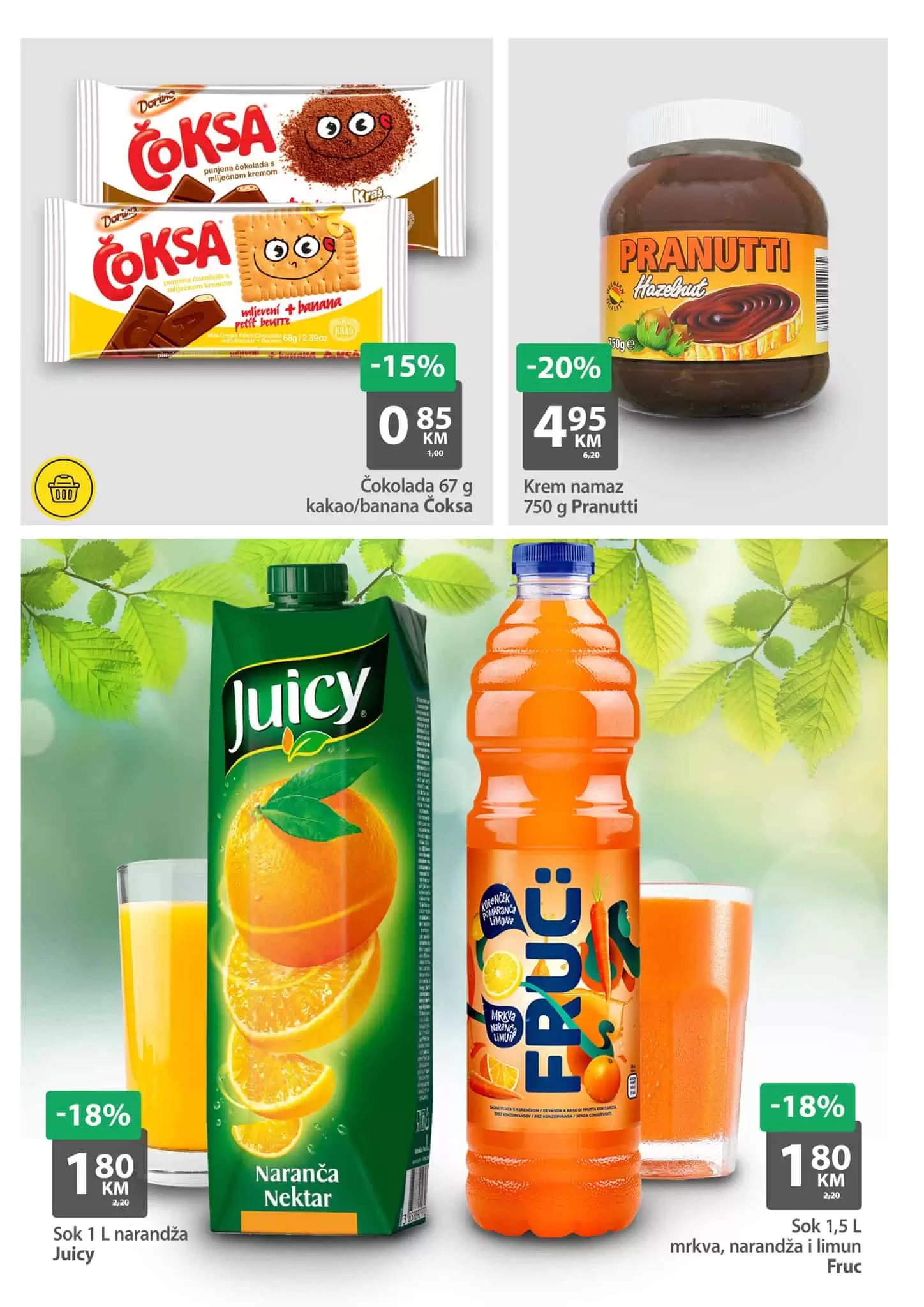 Bingo vikend akcija donosi nam sniženje i do 40%! Iskoristite Bingo akciju i uštedite svoj novac. Bingo katalog donosi nam sjajne cijene na prehrambenim proizvdima, kućnoj hemiji, proizvodima za njegu lica i tijela, ali i kućnog tekstila. Bingo vikend akcija 31.03-03.04.2022. godine! Izdvojeno iz BINGO super ponude: Posteljina 2/1 samo 18 KM Potkušulja bijela 1,70 KM Ženske gaćice 1,70 KM