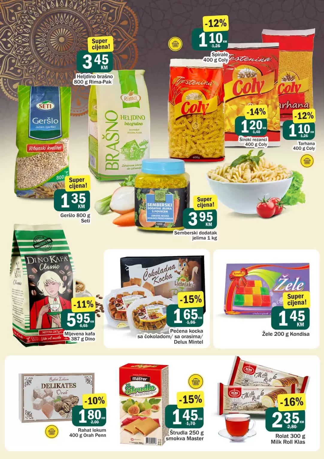 Bingo ramazanska akcija nam donosi super cijene kafe, sokova, mlijecnih proizvoda, mesnih preradjevina, tjestenine, rize! Iskoristite Bingo katalog specijalno izdanje i uštedite novac!