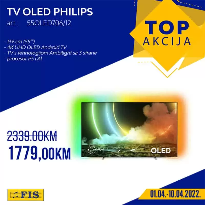 Jeste li culi za Fis TOP akciju? Fis TOP akcija aktuelna je svakog drugog petka i donosi nam sniženje raznovrsnih proizvoda. U Fis TOP akciji pronaci cete sniženje kaegorija: Fis namjestaj, Fis tehnika, Fis odjeca, Fis obuca. Pogledajtte Fis katalog TOP akcija i uživajte u odličnim cijenama! Fis TOP akcija 01.04-10.04.2022. godine