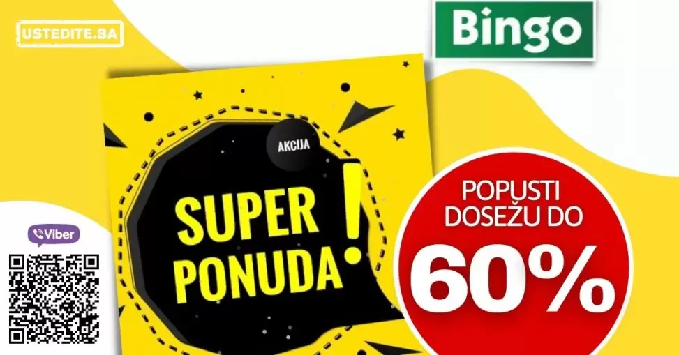 Bingo akcija POPUSTI do 60%! UŠTEDITE NOVAC 💰