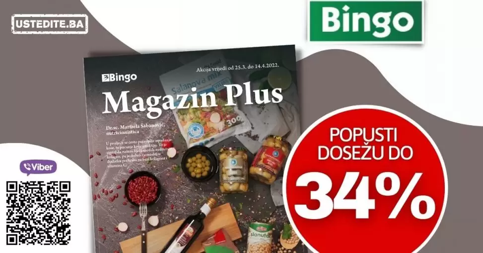 Bingo Magazin Plus donosi nam odlične savjete o zdravoj ishrani i borbi protiv alergija. Pogledajte Bingo Katalog Magazin Plus i pronadjite omiljene proizvode po akcijskim cijenama!