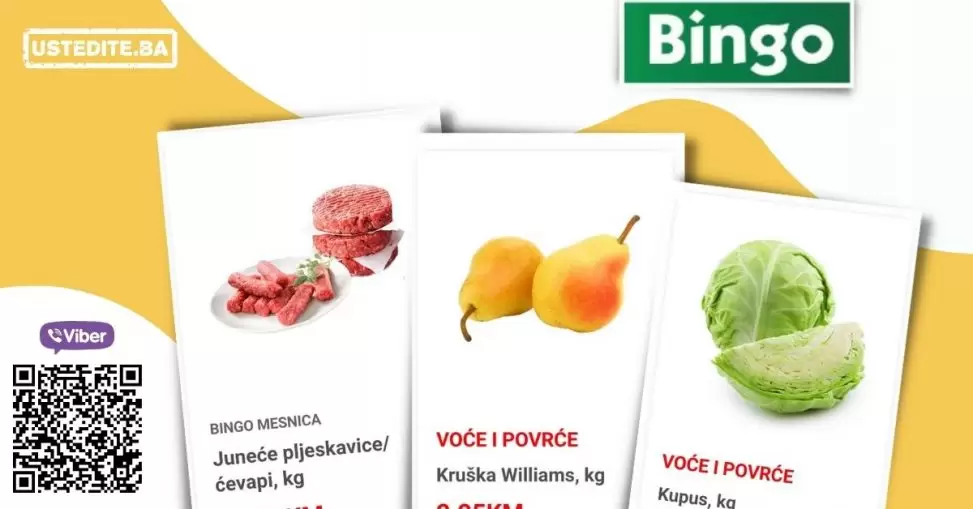 Uvijek svježe voće, povrće i meso! Ovaj ponedjeljak izdvojili smo TOP tri artkala po super cijenama! Bingo svježa ponuda 28-30.02.2022. godine!