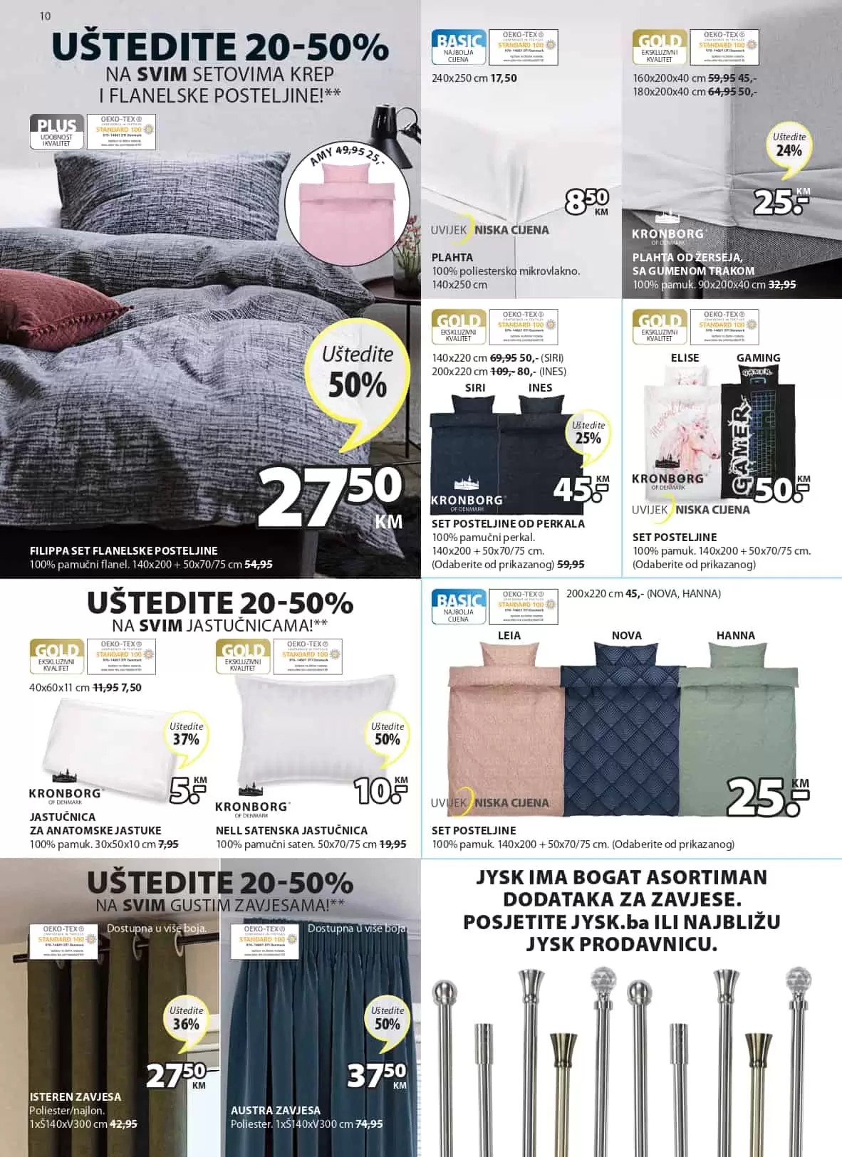Uštedite do 60% na asortimanu za spavanje! Jysk super akcija!